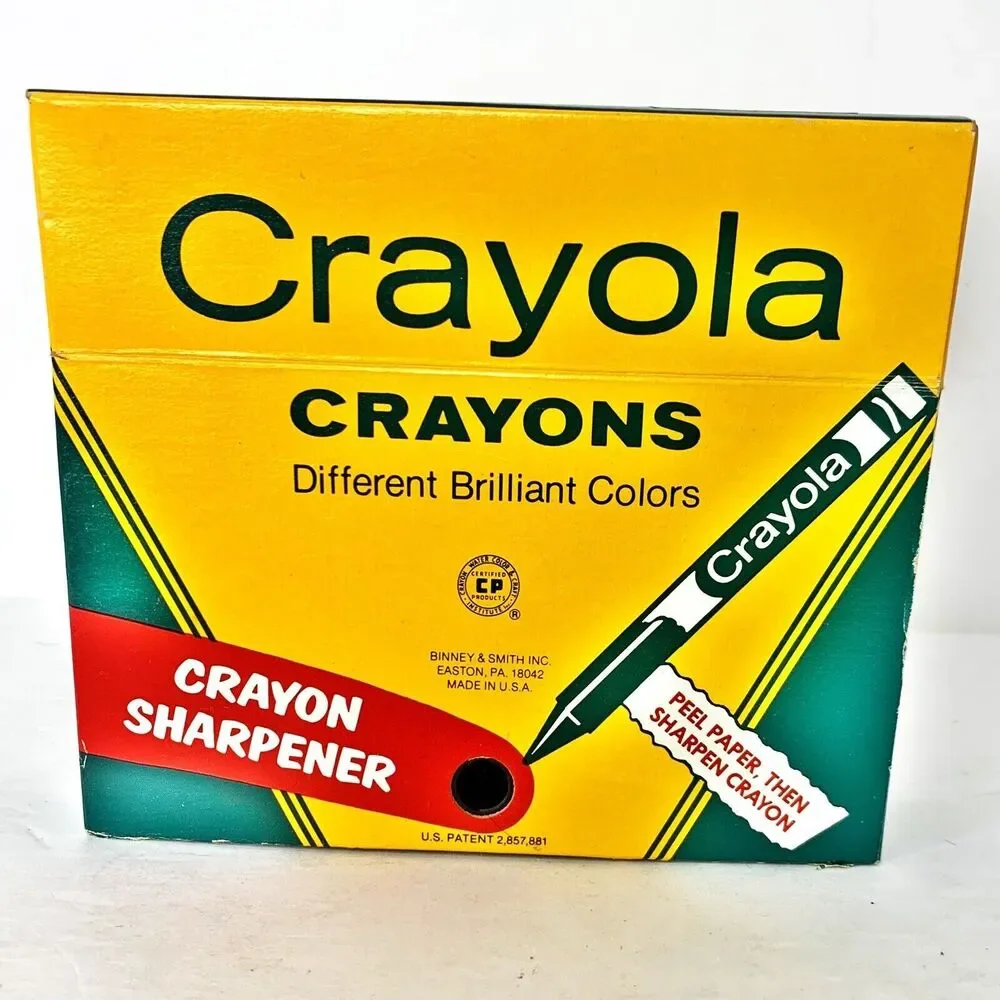 Vintage Crayola Crayons 64 Built-In Sharpener Binney Smith - 10 Retired‎ Colors!